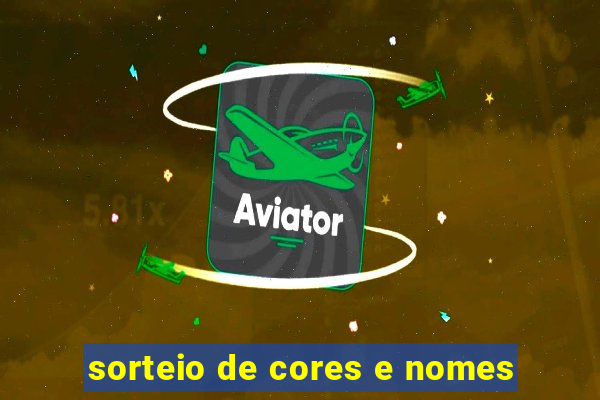 sorteio de cores e nomes