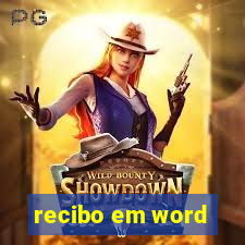 recibo em word